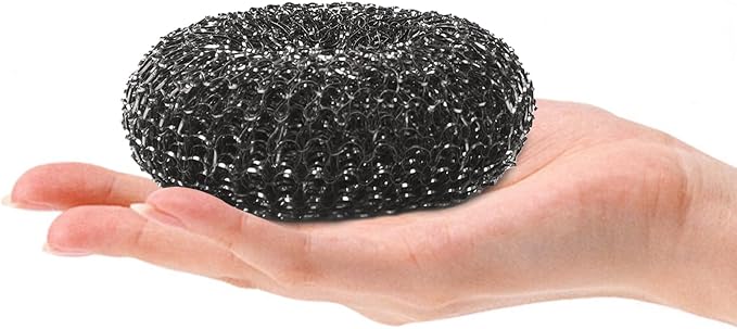 Heavy-Duty Stainless Steel Wool Barbecue Grill Cleaning Scrubber Pads, - Image 3