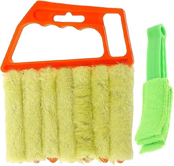 Handheld Window Cleaner Brush and 7-Finger Blinds Cleaning Brush 2pcs Set by NIYANGLE