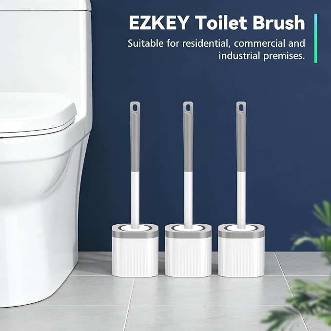Toilet Brush, Compact Toilet Brush and Holder Set - Image 7