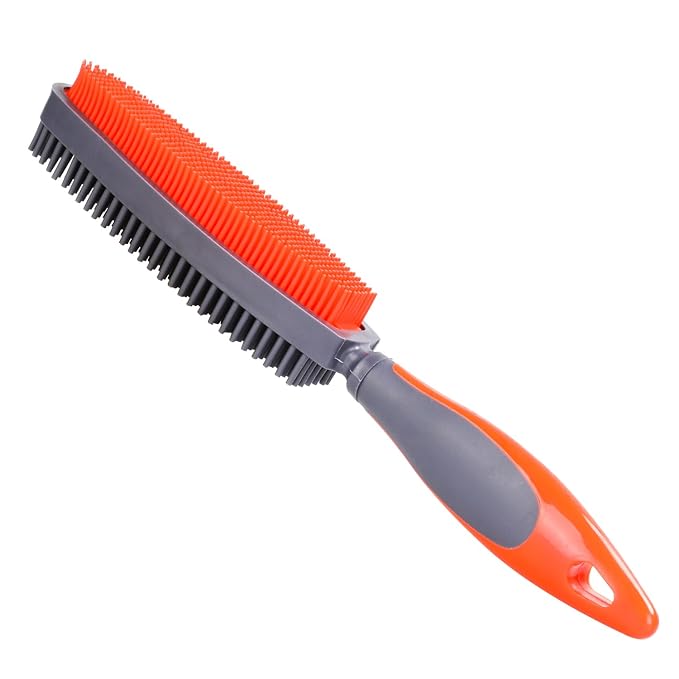 Rubber Pet Hair Removal Brush for Couch Clothes Dog Cat Pet Hair Carpet by throw