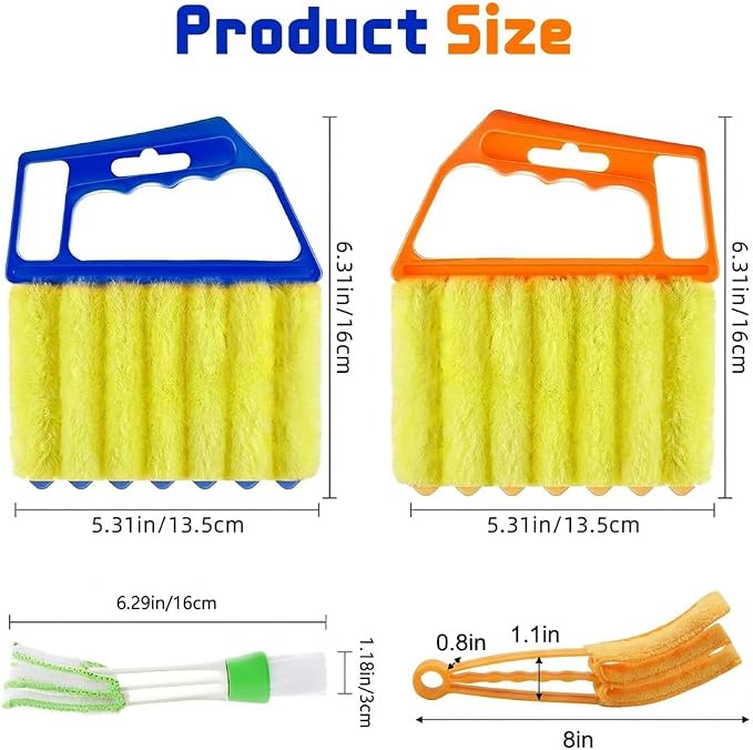 6 PCS 2026 New Blind Cleaner Tool Set, 7-Finger Dusting Cleaner and 3-Finger - Image 5
