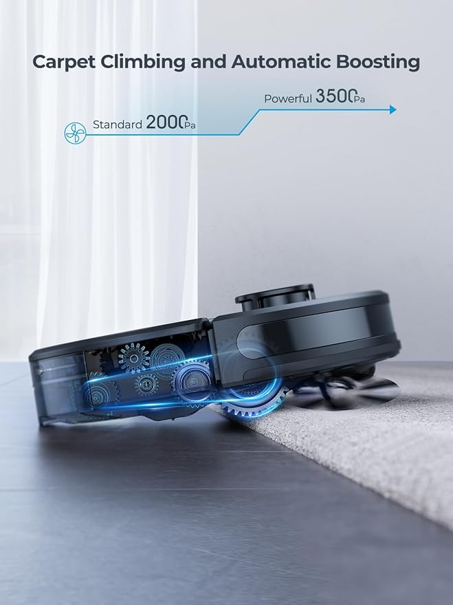 Robot Vacuum and Mop, 5000Pa Self-Emptying Robot Vacuum, Smart Lidar Navigation - Image 6