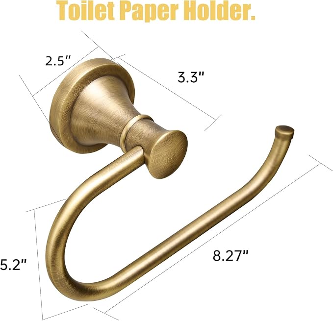BESy Antique Brass Toilet Tissue Paper Holder Bathroom Accessories Toilet roll - Image 8