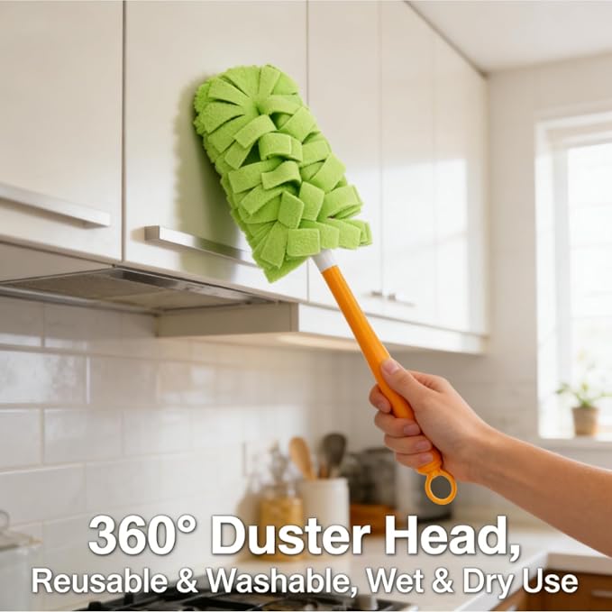 Reusable Chenille Microfiber Dust Duster, 360° Electrostatic Duster Refills - Image 2
