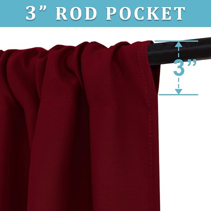 RYB HOME Blackout Curtains for Kitchen, Over Sink Privacy Curtains Window Decor - Image 3