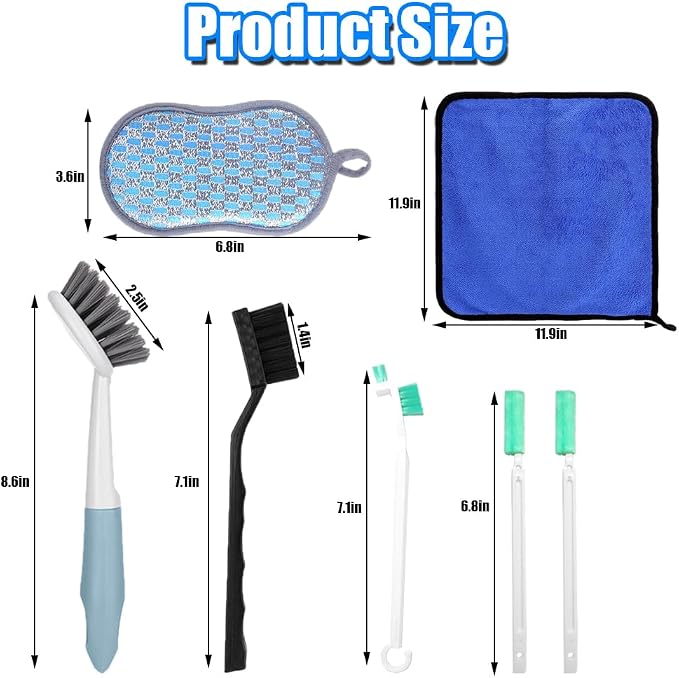 Air Fryer Cleaning Tools Set, Airfryer Cleaner Brush, Air Fryer Accessories（8 - Image 6