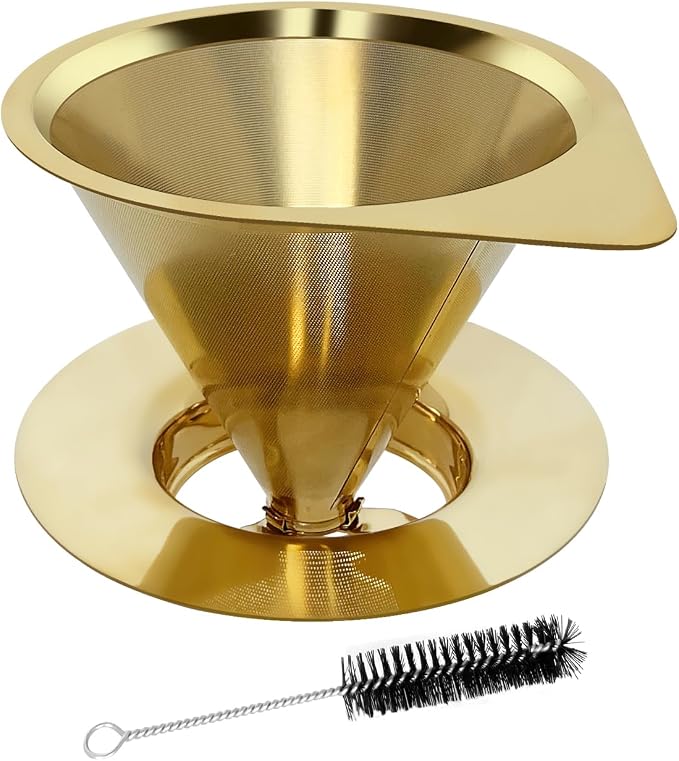 LHS Pour Over Coffee Dripper Reusable Coffee Filter Paperless Coffee Filter by LHS