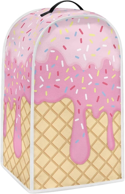 Blender Cover Kitchen Blender Dust Covers Food Processor Dust Proof Stand Mixer Case Coffee Maker Appliance Cover for Home Kitchen Indoor, Waffle Ice Cream Print