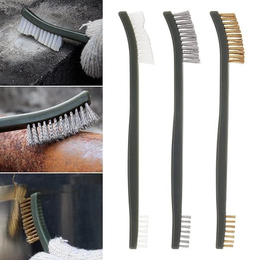 OriGlam Mini Wire Brush Set, Paint and Dirt Remover, Cleaning Welding Slag and - Image 3