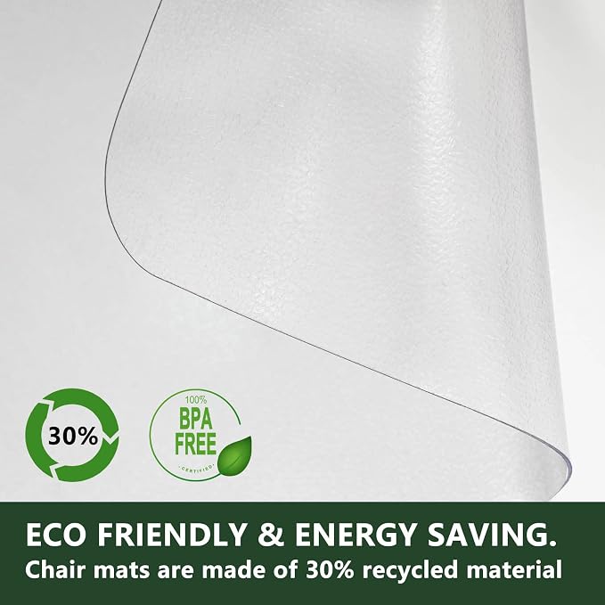 FuturHydro Office Chair Mat for Hardwood Floor, Plastic Rolling Chair Mat for - Image 5