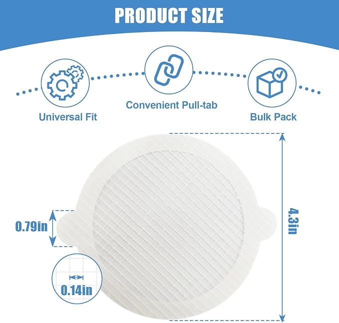 60 Pack Disposable Shower Drain Hair Catcher Hair Trap Drain Covers 4.4” - Image 2