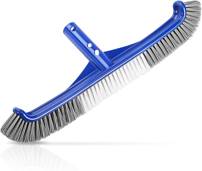 Pool Brush Head, Curved Ends High-Efficiency Pool Scrub Brush, Premium Nylon by Unipool