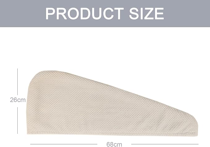 2 Pack Large Microfiber Hair Towel Wrap, Quick Dry Hair Towels - Image 4