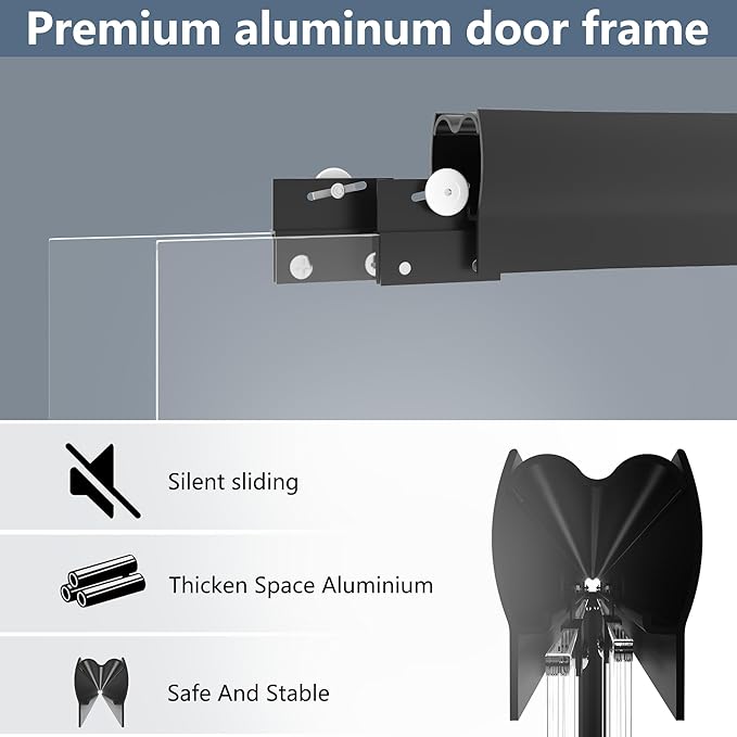50-54x72 Inch Semi-Frameless Double Sliding Shower Door - Image 5