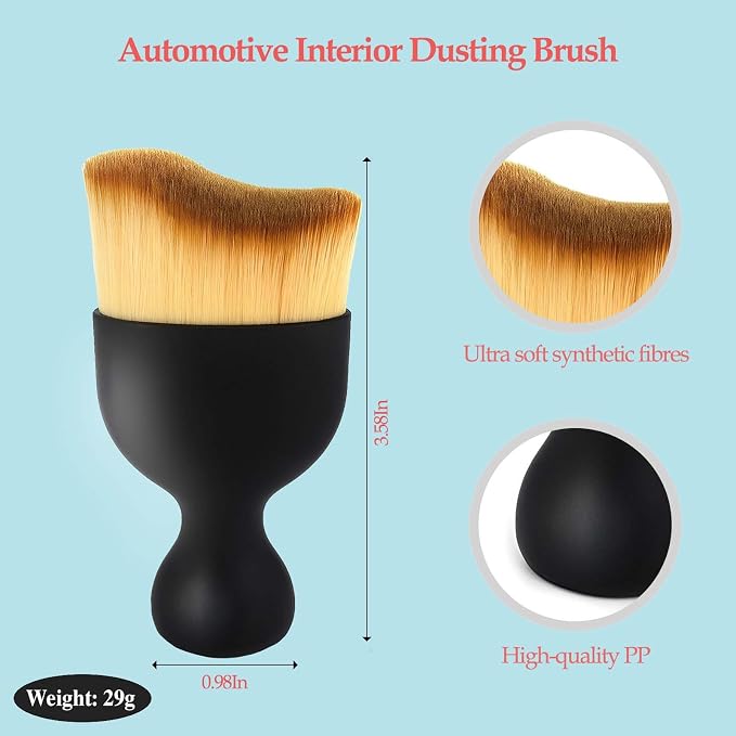 Automotive Interior Dusting Brush, Car Interior Cleaning Soft Brushes, Car - Image 2