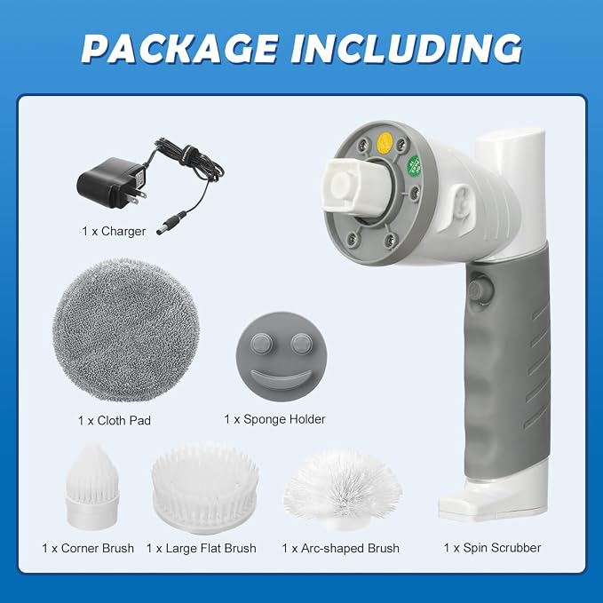 LANMU Electric Scrubber Sponge Wand Compatible - Image 8
