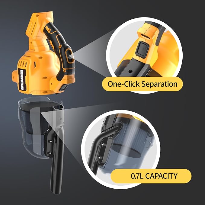 Cordless Vacuum Cleaner for Dewalt 20V Battery, 500W Handheld Vacuum Cleaner - Image 7