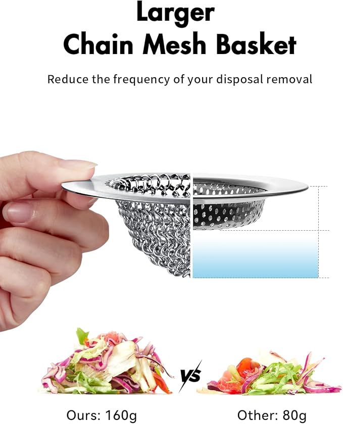Sink Strainer with Stopper, Wokdada Revolutionary Clog-Free Food Catcher - Image 7