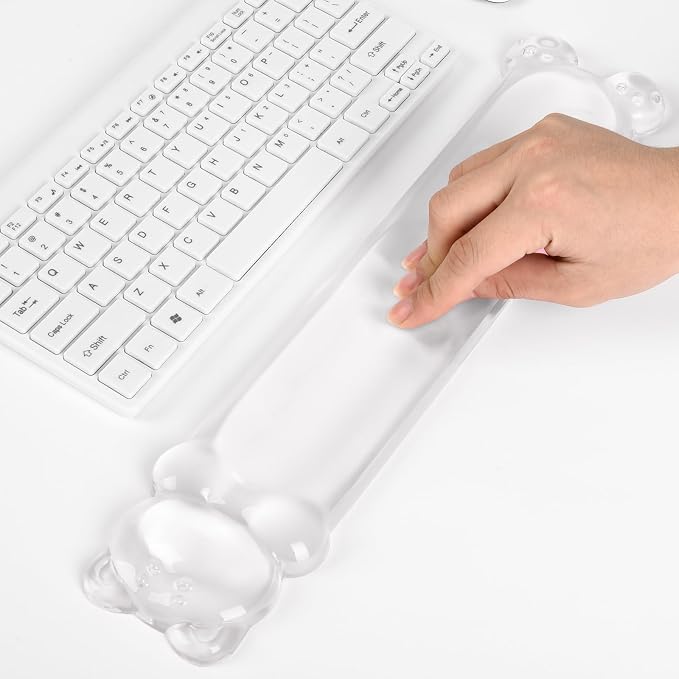 Ergonomic Silicone Gel Keyboard Wrist Rest – Clear Wrist Rest - Image 5