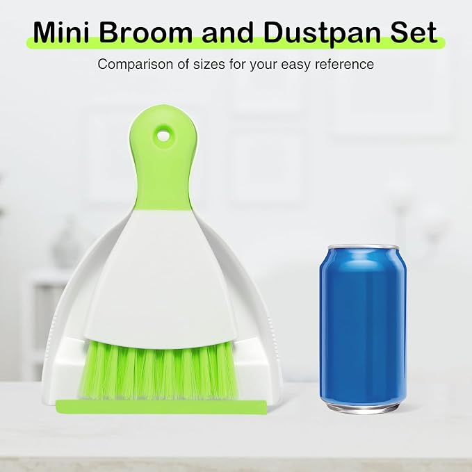 NACENA Mini Dustpan and Brush Set, Small Broom and Dustpan Set Dust Pan and - Image 7