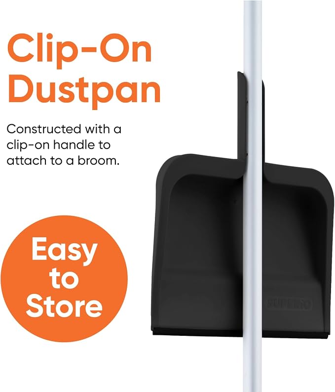Superio Clip-On Dustpan with Rubber Lip - Image 3