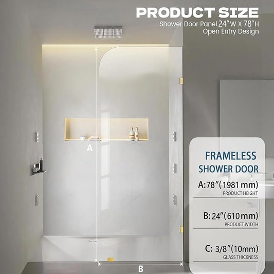 Bathroom Shower Door, 3/8" Glass Shower Doors - Image 2