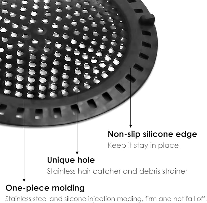 Hair Catcher Shower & Tub Drain Protector, Bathtub & Sink Drain Strainer - Image 3