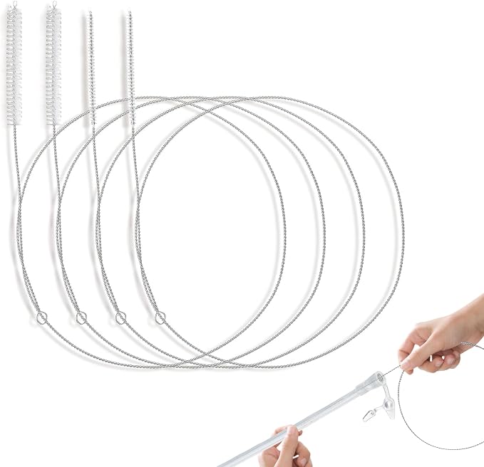 4 Pcs Extra Long Pipe Cleaners, Straw Cleaner Brush Extra Long, Tube Cleaning by YFANITI
