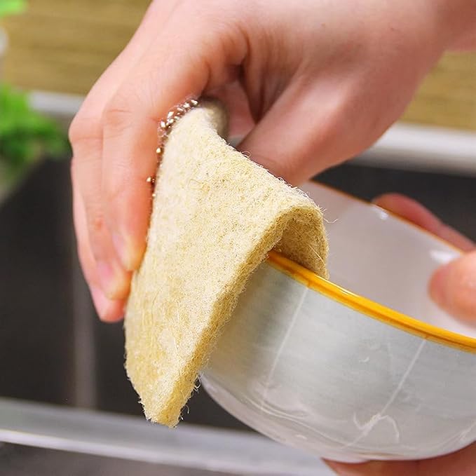 Natural Scouring Pads 15 Pack- Non-Scratch Sisal Cleaning Scrub Pads - Image 9