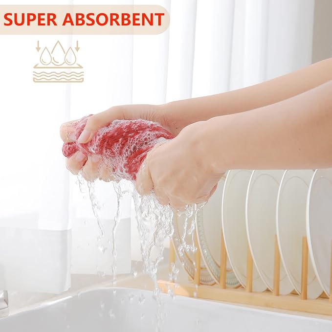 Homaxy 100% Cotton Waffle Weave Kitchen Dish Cloths, Ultra Soft Absorbent Quick - Image 3