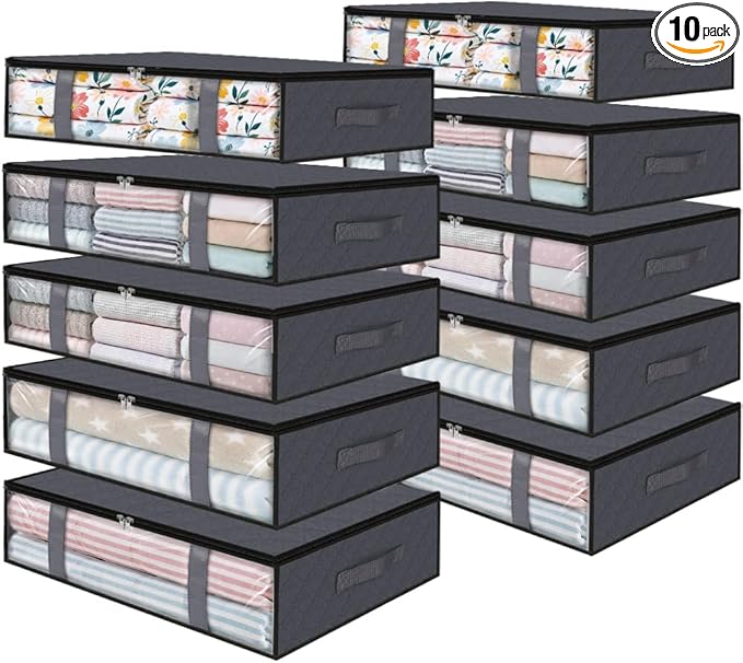 StorageRight Under Bed Storage Bins, Breathable Organizer by StorageRight