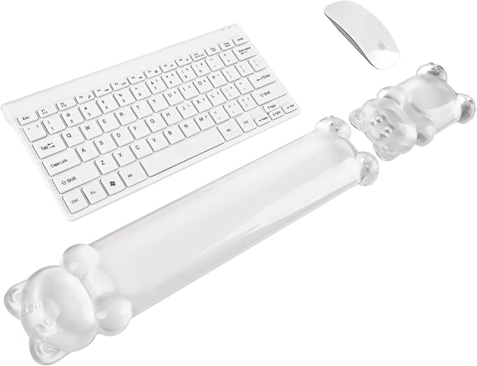 Gel Keyboard and Mouse Wrist Rest Set – Clear Wrist Rest by Sumgsn