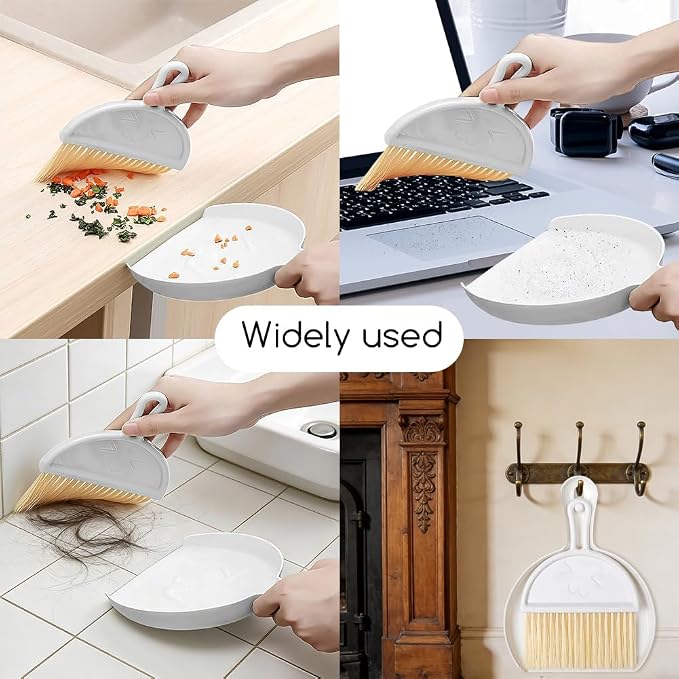 Mini Dust Pan with Broom Set, Small Broom and Dustpan Set Mini Hanging - Image 6