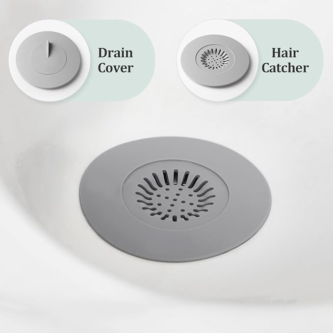 Bathtub Stopper, Silicone Kitchen Bathroom Shower Water Strainer Protectors - Image 4