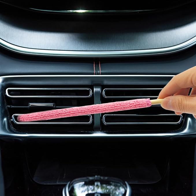 12 Pcs Microfiber Detail Duster Sticks, Mini Duster Crevice Cleaning Tool Car - Image 6