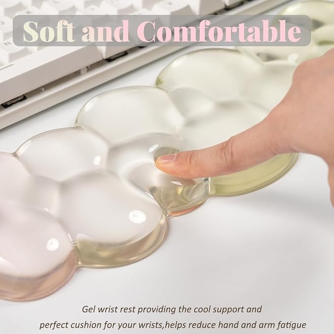 Gel Keyboard Wrist Rest Cloud Set, - Image 2