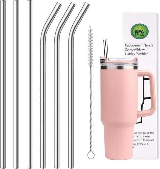 AIERSA Metal Straws for 40oz Tumbler Replacement, 12 Inch Reusable Stainless by AIERSA
