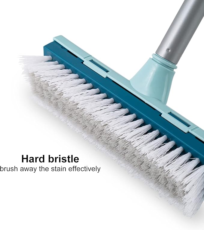 BOOMJOY Floor Scrub Brush with Long Handle, 2 in 1 Scrape and Brush, Stiff - Image 2