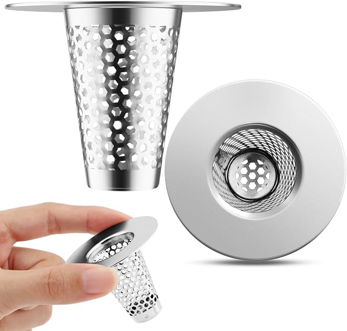 2Pack Bathroom Sink Drain Strainer, Reusable Sink Strainer Bath Tub Hair Catcher - Image 9