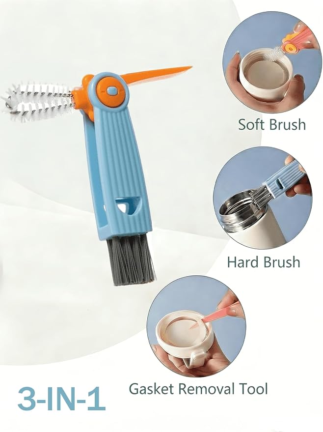 Baby Bottle Brush Set, Bottle Cleaner, 2 Hidden Nipple Brush, 2 Straw Brush - Image 7