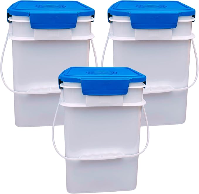 House Naturals 4 Gallon Square Food Grade Bucket Pail by House+Naturals