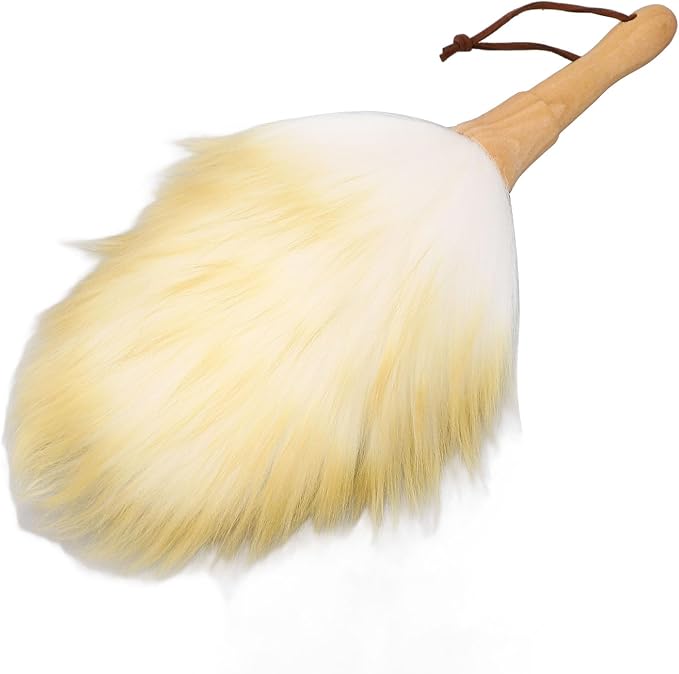 VGEBY Lambswool Duster, Soft Lambswool Beechwood Multifunctional Cleaning Brush by VGEBY