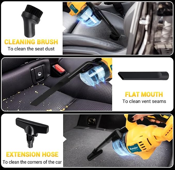 Cordless Vacuum for DeWalt 20V Battery, 5 in 1 Handheld Electric Vacuum Cleaner - Image 3