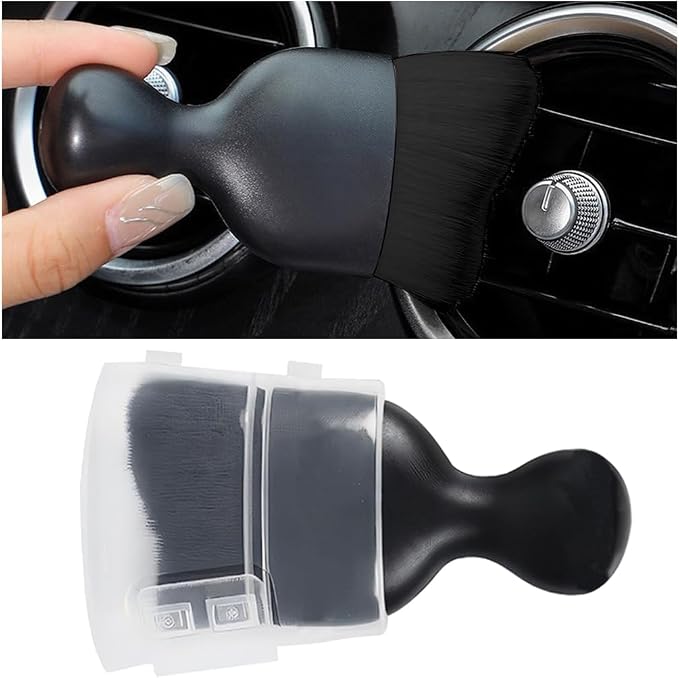 Car Brush, Curved Design Vehicle Interior Detailing Dust Collectors, Dirt Dust by LKAHG