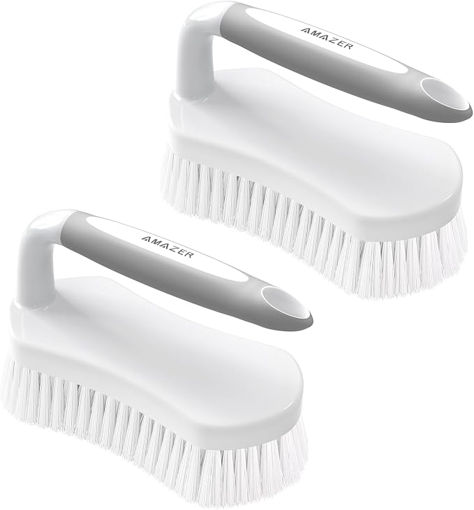 Amazer Scrub Brush for Cleaning Comfort Grip Shower Scrubber Flexible Stiff by Amazer