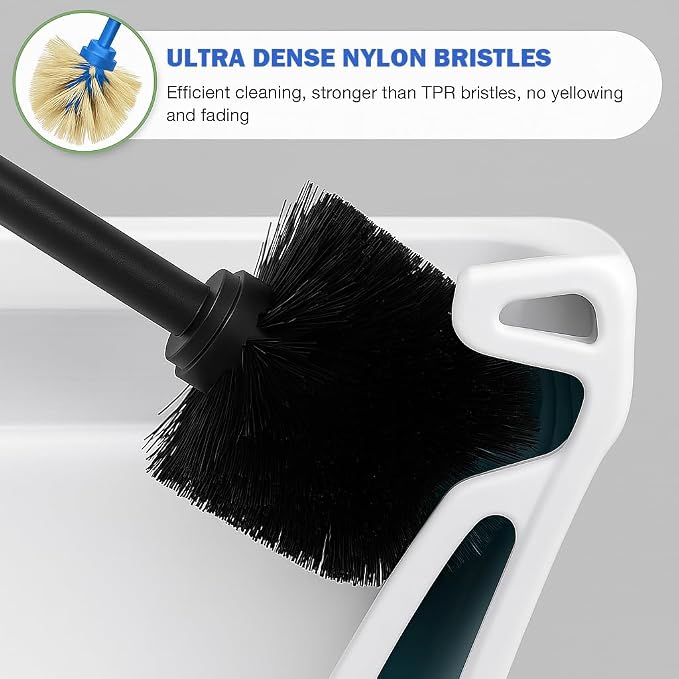 304 Stainless Steel Toilet Brush and Holder Set, Heavy Duty Toilet Bowl Brush - Image 8