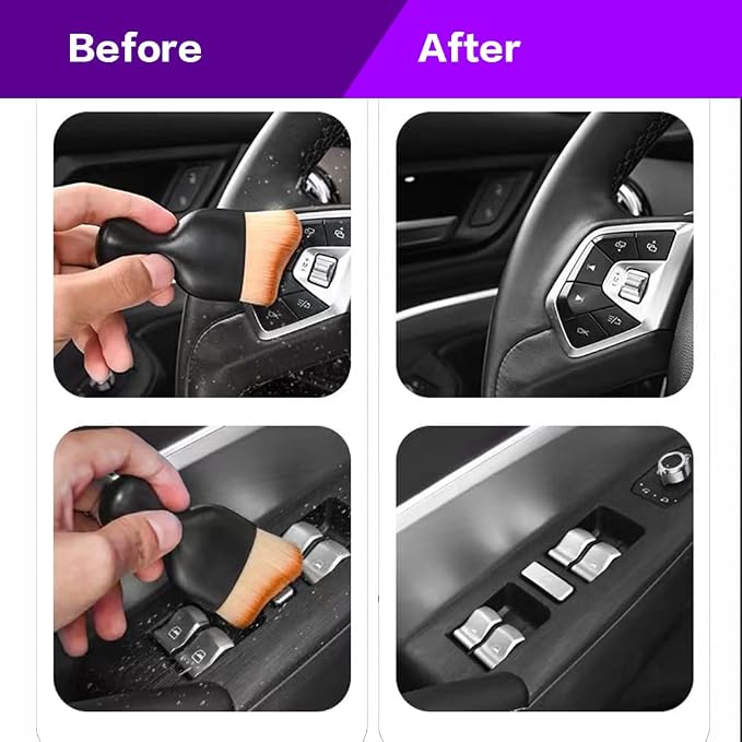 Car Interior Detailing Brush, Soft Bristle Cleaning Brush Car Detailing Brush - Image 6