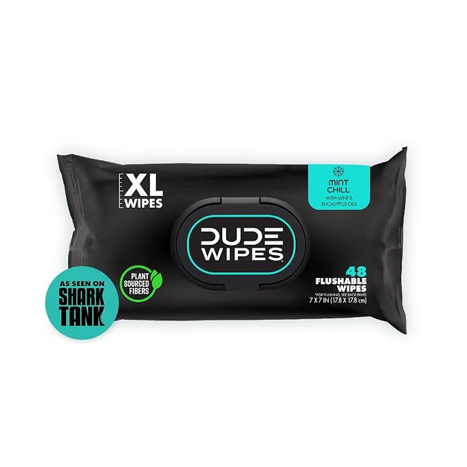 DUDE Wipes Mint Chill Flushable Wipes by DudeWipes