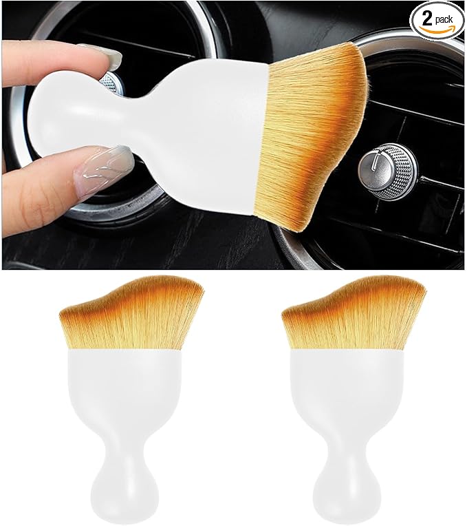 2PCS Car Interior Dust Brush, Soft Scratch Free Auto Detailing Brushes by Dickno