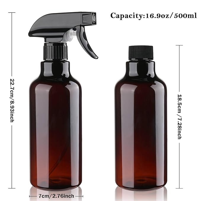 Plastic Spray Bottles Empty Spray Bottle 16.9oz/500ml 2 Pack Heavy Duty - Image 5